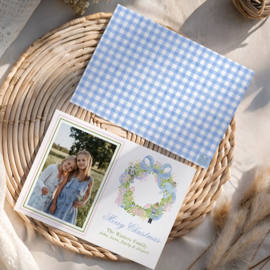 Weihnachtscreme-Foto Feiertagskarte