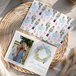 Weihnachtscreme-Foto Feiertagskarte