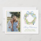 Weihnachtscreme-Foto Feiertagskarte (Vorderseite)