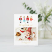 Weihnachtscreme-Foto Feiertagspostkarte (Stehend Vorderseite)