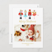 Weihnachtscreme-Foto Feiertagspostkarte (Vorne/Hinten)