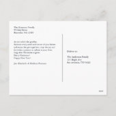 Weihnachtscreme-Foto Feiertagspostkarte (Rückseite)