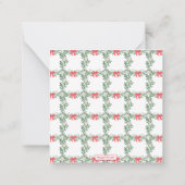 Weihnachtscreme-Füllung Mitteilungskarte (Rückseite)