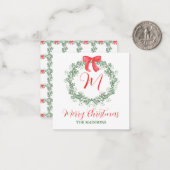 Weihnachtscreme-Füllung Mitteilungskarte (Vorderseite/Rückseite Beispiel)