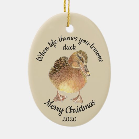 Weihnachtscreme für Wasserfarben Zitat Ceram Keramik Ornament (Hinten)