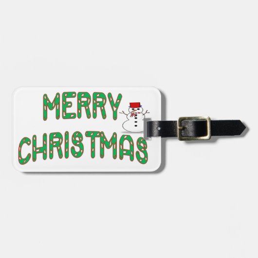 Weihnachtscreme Gepäckanhänger (Vorderseite horizontal)