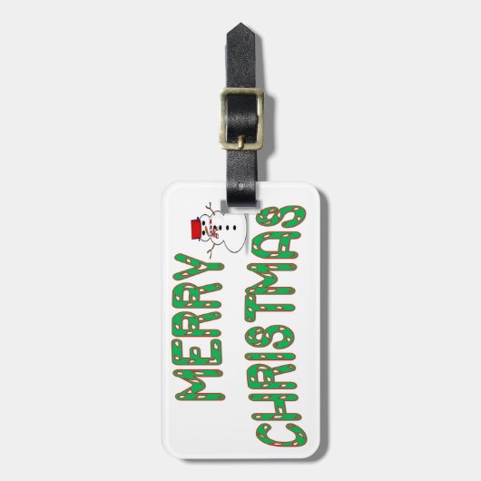 Weihnachtscreme Gepäckanhänger (Vorderseite vertikal)