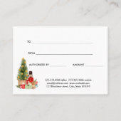 Weihnachtscreme-Geschenkgutschein Rabattkarte (Rückseite)