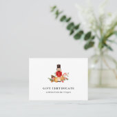 Weihnachtscreme-Geschenkgutschein Rabattkarte (Stehend Vorderseite)