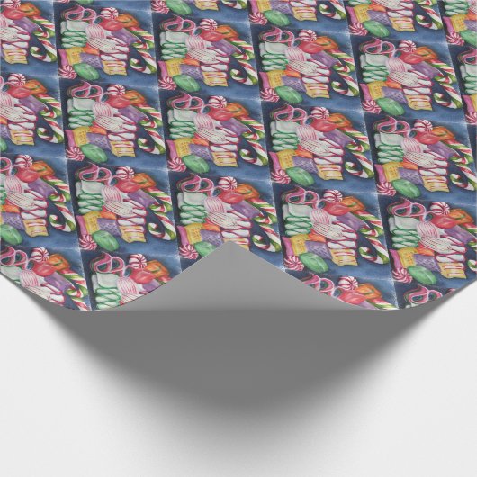 Weihnachtscreme Geschenkpapier (Ecke)