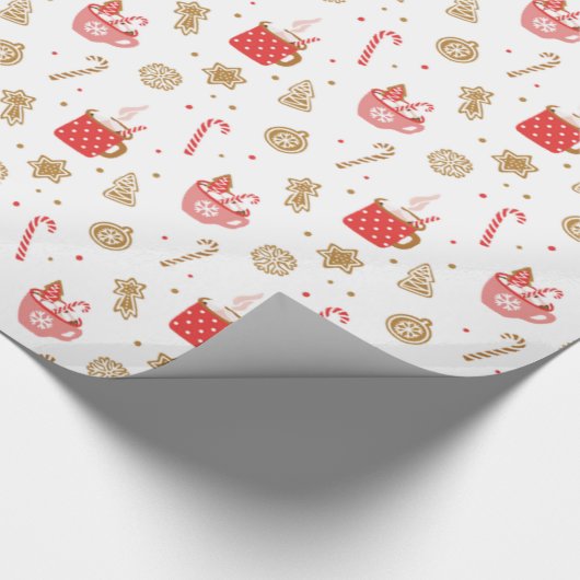 Weihnachtscreme Geschenkpapier (Ecke)