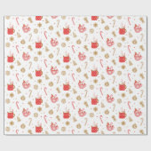 Weihnachtscreme Geschenkpapier (Flach)