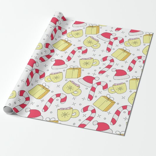 Weihnachtscreme Geschenkpapier (Ungerollt)