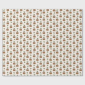 Weihnachtscreme Geschenkpapier (Flach)