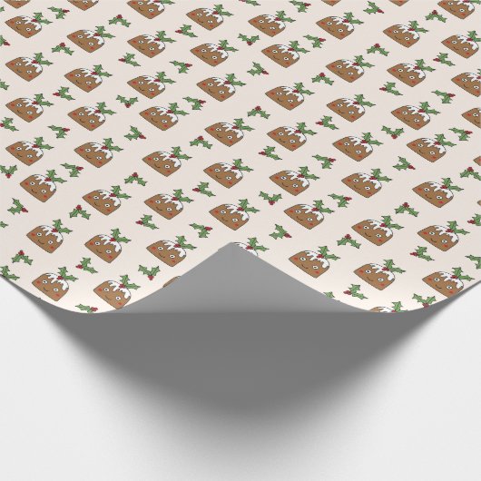 Weihnachtscreme Geschenkpapier (Ecke)