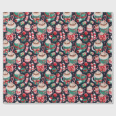 Weihnachtscreme Geschenkpapier (Flach)