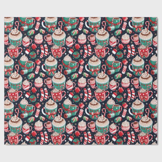 Weihnachtscreme Geschenkpapier (Flach)