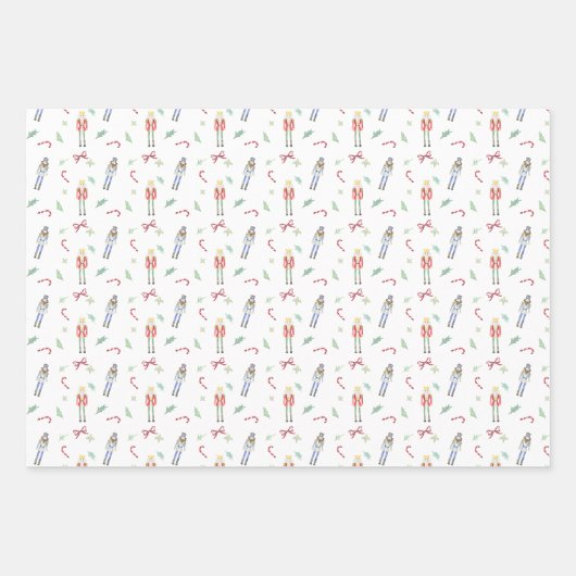 Weihnachtscreme Geschenkpapier Set (Vorderseite 3)