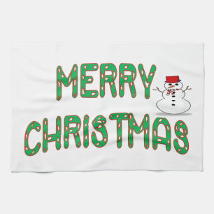 Weihnachtscreme Geschirrtuch