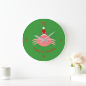Weihnachtscreme Große Wanduhr (Zuhause)