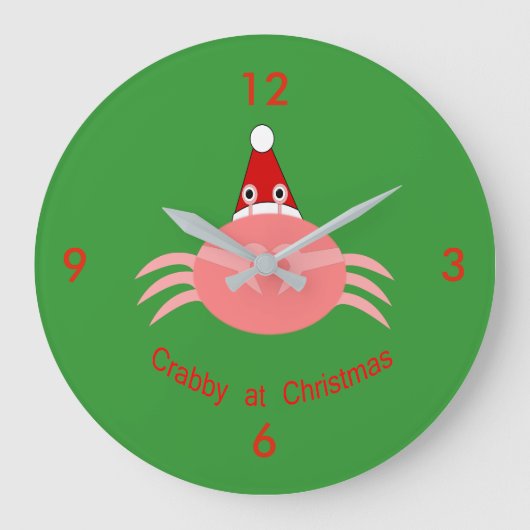 Weihnachtscreme Große Wanduhr (Vorderseite)