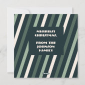 Weihnachtscreme Grüne Pflanze Feiertagskarte (Rückseite)