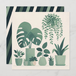 Weihnachtscreme Grüne Pflanze Feiertagskarte