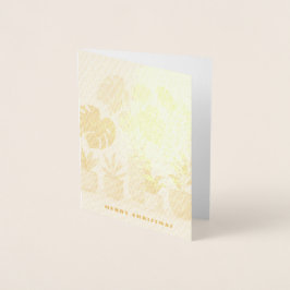 Weihnachtscreme Grüne Pflanze Folienkarte