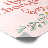 Weihnachtscreme Hot Chocolate Bar Pink Poster (Ecke)