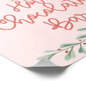 Weihnachtscreme Hot Chocolate Bar Pink Poster (Ecke)