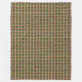 Weihnachtscreme Karierte Fleece Keule Schuhblanket (Vorderseite)