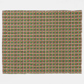 Weihnachtscreme Karierte Fleece Keule Schuhblanket (Vorderseite (Horizontal))