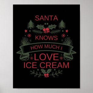 Weihnachtscreme Liebhaber des Shirts für Komfort Poster