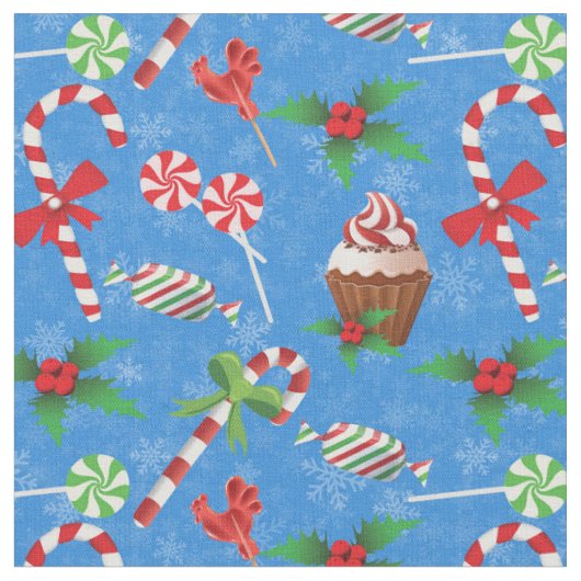 Weihnachtscreme, Lollipop und Kuchen Stoff (Nahaufnahme)