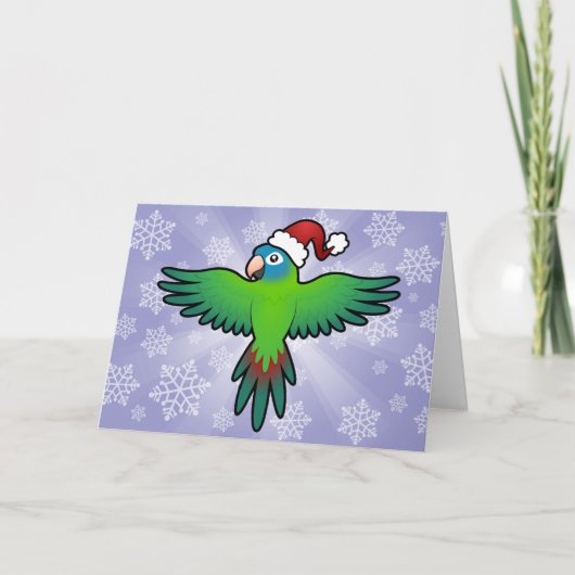 Weihnachtscreme / Lorikeet / Papagei Feiertagskarte (Vorderseite)