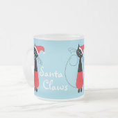 Weihnachtscreme Mattierte Glass Kaffee Tasse (Vorderseite Links)