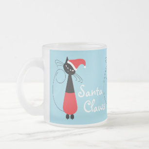 Weihnachtscreme Mattierte Glass Kaffee Tasse