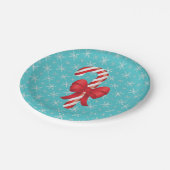 Weihnachtscreme mit Bow Pappteller (Schrägansicht)