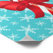 Weihnachtscreme mit Bow Poster (Ecke)