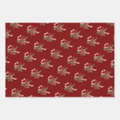 Weihnachtscreme mit dekorativem Band Geschenkpapier Set (Vorderseite 3)