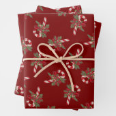 Weihnachtscreme mit dekorativem Band Geschenkpapier Set (Beispiel)