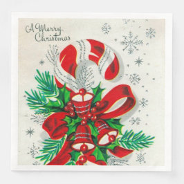 Weihnachtscreme mit Zuckerrohr Retro Party Serviet Serviette