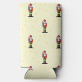 Weihnachtscreme-Muster gelb Selters Dosenkühler (Rückseite)