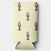 Weihnachtscreme-Muster gelb Selters Dosenkühler (Vorderseite)