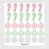 Weihnachtscreme, Ornament, Snowflake Symbole Aufkleber (Blatt)