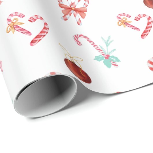 Weihnachtscreme, Ornamente, Rote Poinsettia Geschenkpapier (Rolleneckpunkt)