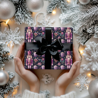 Weihnachtscreme Papier Nutcracker Papier Geschenkpapier