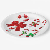 Weihnachtscreme Pappteller (Schrägansicht)