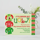 Weihnachtscreme-Party Einladung (Stehend Vorderseite)