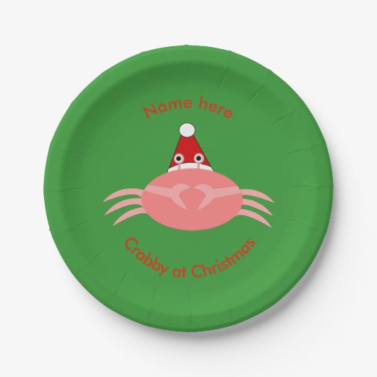 Weihnachtscreme-Party Pappteller (Vorderseite)